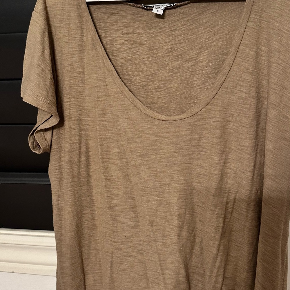 James Perse Light Brown Short Sleeve Tee